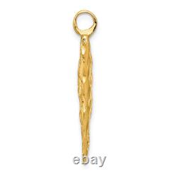 10K Yellow Gold Arrow Head Necklace Charm Pendant