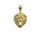 10K Yellow Gold Lion Head Charm Animal Pendent Real 10kt