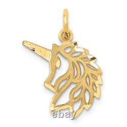 10K Yellow Gold Unicorn Head Necklace