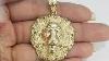 10k Yellow Gold Lion Head Face Roaring Hollow Pendant Charm 24 Inch Franco