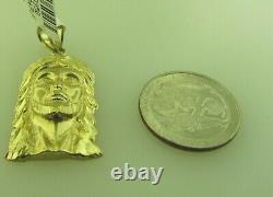 10k Yellow gold Jesus head Charm 1.4 2.7 grams