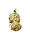 14K Yellow Gold Beauty Women Head Goddess Charm Necklace Pendant 3.9g