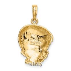14K Yellow Gold Boy Head Necklace Charm Pendant