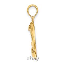 14K Yellow Gold Duck Head Necklace Charm Pendant