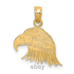 14K Yellow Gold Eagle Head Necklace