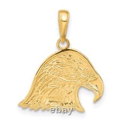 14K Yellow Gold Eagle Head Pendant C3492