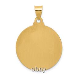 14K Yellow Gold Head of Christ Medal Round Necklace Charm Pendant