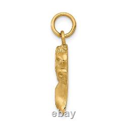 14k Yellow Gold Pointer Dog Head Pendant or Charm