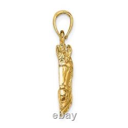 14k Yellow Gold Textured Horse Head Charm Pendant For Women 2.97g