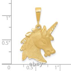 14k Yellow Gold Unicorn Head Charm Pendant