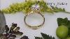 Diamond Illusion Head Engagement Ring In 18k Yellow Gold
