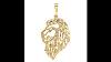 P10479 14k Yellow Gold Large Diamond Cut Filigree Lion S Head Pendant