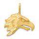 Real 10K Yellow Gold Solid Diamond-cut Eagle Head Charm Women & Men