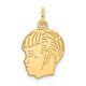 Real 14K Yellow Gold. 013 Depth Engravable Boy Head Charm Women & Men