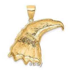 Real 14kt Yellow Gold Eagle Head Pendant