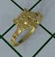 Solid 14K Yellow Gold Bear Head Ring