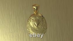 Solid 14K yellow Gold EAGLE head Pendant