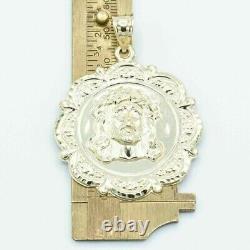 Unisex Jesus Head Medallion Disc Beauty Charm Pendant 14K Yellow Gold Finish
