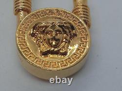 VERSACE Ladies Yellow Gold Medusa Head Safety Pin Brooch OS RRP210 NEW